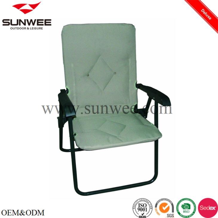 Intebe yo ku mucanga hamwe na Armrest ya plastike